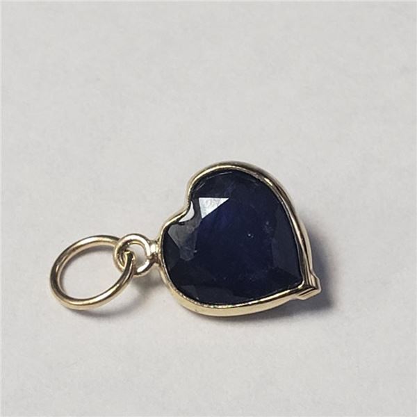 10K Yellow Gold Sapphire(1.5ct) Pendant (~Size )(Ring is resizable for $40) (~length inches), Sugges