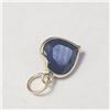 Image 2 : 10K Yellow Gold Sapphire(1.5ct) Pendant (~Size )(Ring is resizable for $40) (~length inches), Sugges