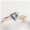 Image 2 : 10K Yellow Gold Aquamarine(0.5ct) Ring (~Size 5.5)(Ring is resizable for $40) (~length inches) (~wei