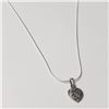 Image 2 : Silver Marcasite 18" Necklace (~Size )(Ring is resizable for $40) (~length inches), Suggested Retail