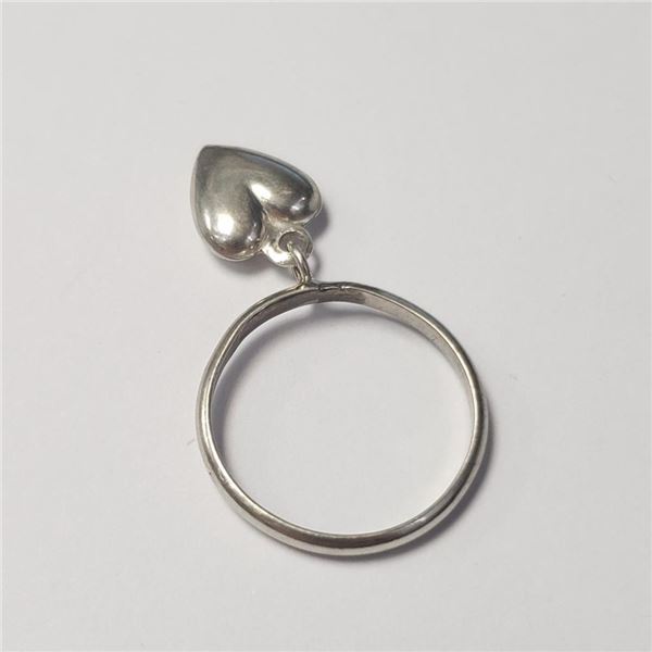 Silver Heart Ring (~Size )(Ring is resizable for $40) (~length inches), Suggested Retail Value $80