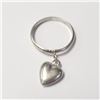 Image 2 : Silver Heart Ring (~Size )(Ring is resizable for $40) (~length inches), Suggested Retail Value $80