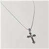 Image 2 : Silver Cross 18" Necklace (~Size )(Ring is resizable for $40) (~length inches), Suggested Retail Val
