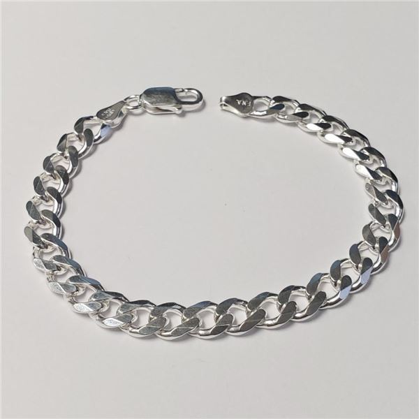 Silver 9" 18.5G Bracelet (~Size )(Ring is resizable for $40) (~length 9"inches), Suggested Retail Va