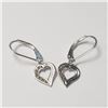 Image 1 : Silver Heart Earrings (~Size )(Ring is resizable for $40) (~length inches), Suggested Retail Value $
