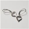 Image 2 : Silver Heart Earrings (~Size )(Ring is resizable for $40) (~length inches), Suggested Retail Value $