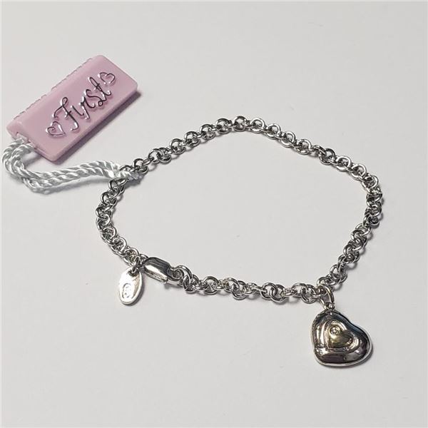 Silver Diamond Baby Bracelet (~Size )(Ring is resizable for $40) (~length inches), Suggested Retail 