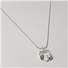 Image 2 : Silver Flower 18" Necklace (~Size )(Ring is resizable for $40) (~length inches), Suggested Retail Va