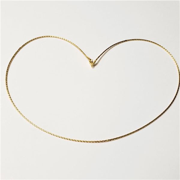 10K Yellow Gold 0.83G 17G Necklace (~Size )(Ring is resizable for $40) (~length inches), Suggested R