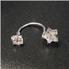 Image 1 : 10K White Gold Cz 0.7G Belly Button (~Size )(Ring is resizable for $40) (~length inches), Suggested 