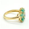 Image 2 : Gold plated Silver Emerald White Topaz(2.9ct) Gold Rhodium Plated Ring (~weight 3.8g)