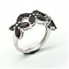 Image 3 : Silver Garnet(2.7ct) Rhodium Plated Ring (~weight 3.8g)