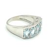 Image 2 : Silver Blue Topaz(2.7ct) Rhodium Plated Ring (~weight 5.3g)