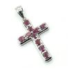 Image 2 : Silver Ruby(2.7ct) Rhodium Plated Pendant (~weight 3.95g)
