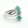 Image 2 : Silver Emerald (2.25ct) Rhodium Plated Ring (~weight 3.95g)