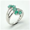 Image 3 : Silver Emerald (2.25ct) Rhodium Plated Ring (~weight 3.95g)