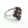 Image 2 : Silver Garnet(4.5ct) Rhodium Plated Ring (~weight 5.25g)