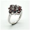 Image 3 : Silver Garnet(4.5ct) Rhodium Plated Ring (~weight 5.25g)