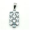 Image 1 : Silver Blue Topaz(3.9ct) Rhodium Plated Pendant (~weight 4.05g)