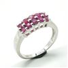 Image 3 : Silver Ruby(1.8ct) Rhodium Plated Ring (~weight 5.2g)