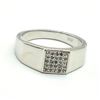 Image 1 : Silver Diamond(0.25ct) Rhodium Plated Ring (~weight 4.25g)