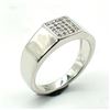 Image 3 : Silver Diamond(0.25ct) Rhodium Plated Ring (~weight 4.25g)