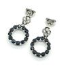 Image 3 : Silver Blue Sapphire(1.8ct) Rhodium Plated Earrings (~weight 3.65g)