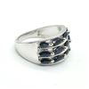Image 2 : Silver Blue Sapphire(1.95ct) Rhodium Plated Ring (~weight 5.55g)