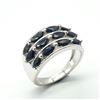 Image 3 : Silver Blue Sapphire(1.95ct) Rhodium Plated Ring (~weight 5.55g)