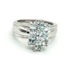Image 1 : Silver Blue Topaz(3.3ct) Rhodium Plated Ring (~weight 7.6g)