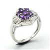 Image 3 : Silver Amethyst(1.45ct) Rhodium Plated Ring (~weight 3.45g)