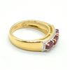 Image 2 : Gold plated Silver Ruby(1.35ct) Gold Rhodium Plated Ring (~weight 4.35g)