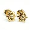 Image 1 : Gold plated Silver Diamond(0.15ct) Gold Rhodium Plated Earrings (~weight 1.75g)