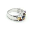 Image 2 : Silver Multicolour Gem Stone(2.25ct) Rhodium Plated Ring (~weight 6g)