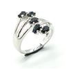 Image 3 : Silver Blue Sapphire(1.8ct) Rhodium Plated Ring (~weight 3.75g)
