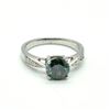 Image 1 : Silver Moisanite(1.35ct) Rhodium Plated Ring (~weight 3.15g)