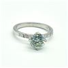 Image 1 : Silver Moisanite(1.65ct) Rhodium Plated Ring (~weight 2.65g)
