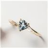 Image 3 : 10K Yellow Gold Blue Topaz(0.4ct) Ring (~Size 5.5)(Ring is resizable for $40) (~length inches) (~wei