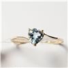 Image 1 : 10K Yellow Gold Blue Topaz(0.4ct) Ring (~Size 5.5)(Ring is resizable for $40) (~length inches) (~wei