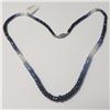 Image 1 : 10K White Gold Sapphire 16"(53ct) Necklace (~Size )(Ring is resizable for $40) (~length 16"inches) (