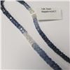 Image 2 : 10K White Gold Sapphire 16"(53ct) Necklace (~Size )(Ring is resizable for $40) (~length 16"inches) (