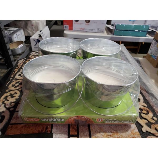 New Sierra Citronella Candles in Metal Buckets, 2 x 2 Pack - 4 Candles