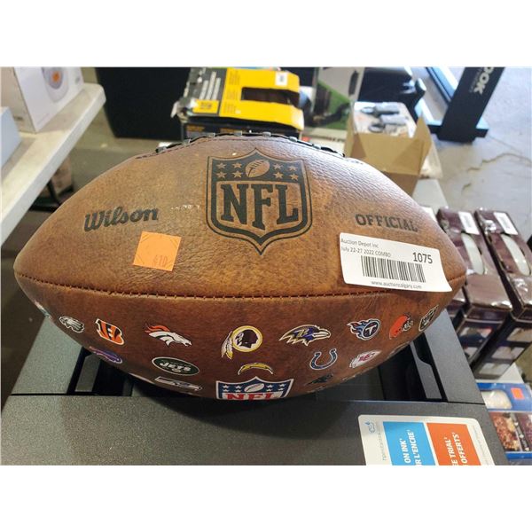 New Wilson NFL American Football Conference Leather Football with Team Logos