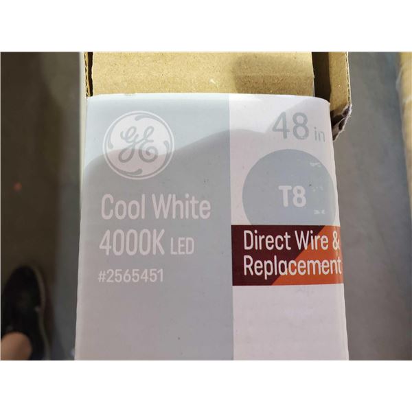 New GE Cool White 4000K LEAD 48" Direct Wire & Replacement Light Bulbs - Lot of 6