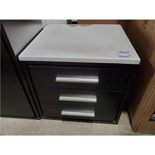 NEW Carlington 20" Wall Hung Side 3 drawer Cabinet Esspresso