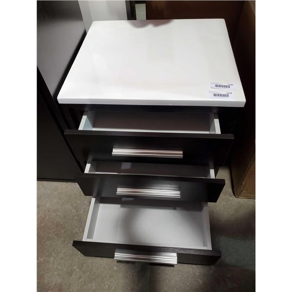 NEW Carlington 20" Wall Hung Side 3 drawer Cabinet Esspresso