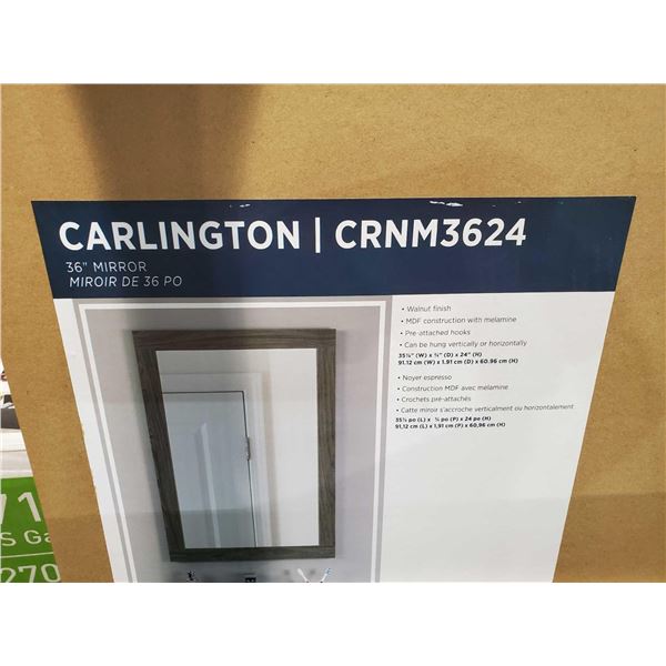 New Foremost Carlington Collection 36" Mirror - Walnut Finish
