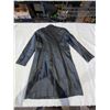 Image 2 : Vintage Bagatelle Black Ladies Long Leather Dress Jacket - Large
