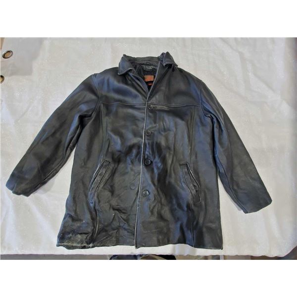 Danier Mens Leather Jacket Black XL