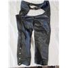 Image 4 : Black Leather riding Chaps size 2X